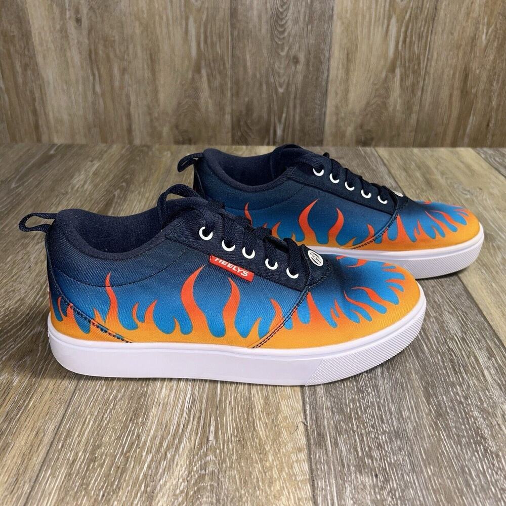 Heelys Blue Flames Pro 20 Youth US Size 7 Skate Sneaker Shoes HE101003 No Wheels